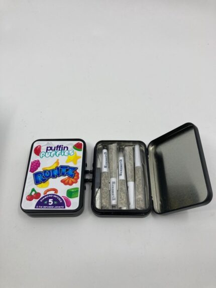 puffin puffies diamond infused pre rolls — authentic 5 x 0.5g runtz infused joints